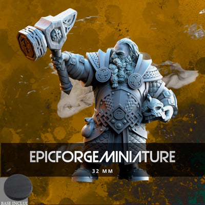 Olgrendrim, héros nain - 32 mm