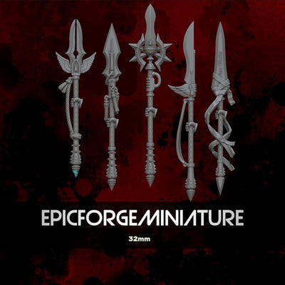 Pack x5 Crimson Angels Spear set 1 - 32 mm