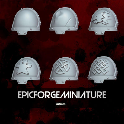 Pack x6 Space Vikings Exterminator Shoulder pad set 1 - 32 mm