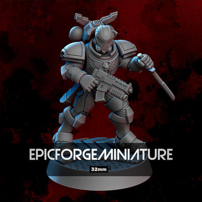 Wargame Assault Interceptor C Figure - 32mm / Epic Forge Miniatures