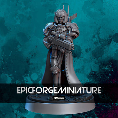 Figurine Wargame Battle-Empowered Sister – B -  32 mm / Epic Forge Miniatures