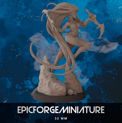 Figurine Wargame DnD Aishling la mort sinistre -  32 mm / Epic Forge Miniatures