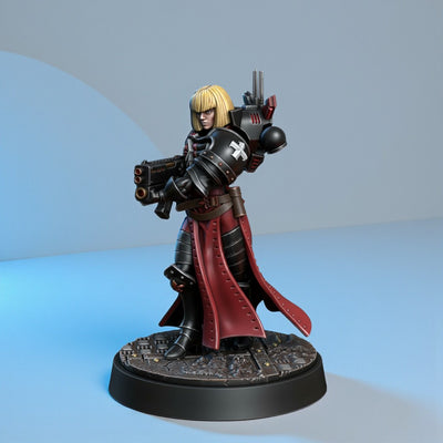 Wargame Battle-Empowered Sister Figure - C - 32 mm / Epic Forge Miniatures