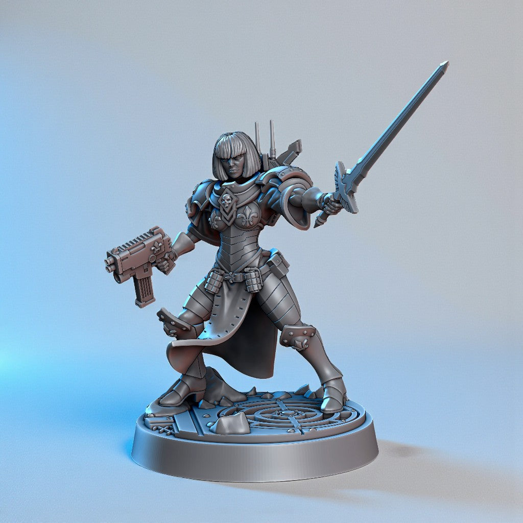Figurine Wargame Battle-Empowered Sister - A -  32 mm / Epic Forge Miniatures