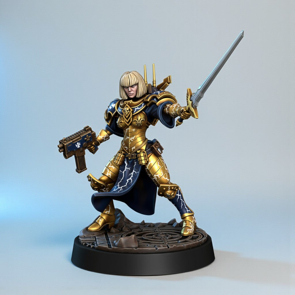 Figurine Wargame Battle-Empowered Sister - A -  32 mm / Epic Forge Miniatures