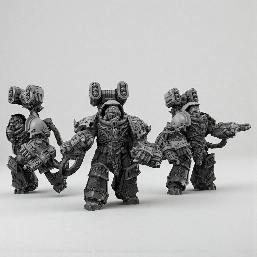 PACK Flame Lizards Vanquisher Squad Figur (Bausatz) - 32 mm / Epic Forge Miniatures - EightLegsMiniatures