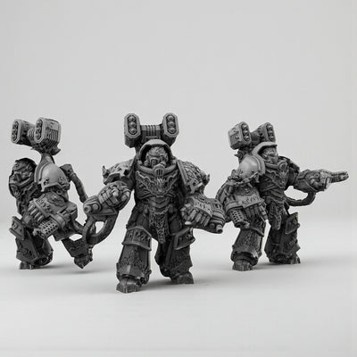PACK Flame Lizards Vanquisher Squad Figure (BuildKit) - 32 mm / Epic Forge Miniatures - EightLegsMiniatures