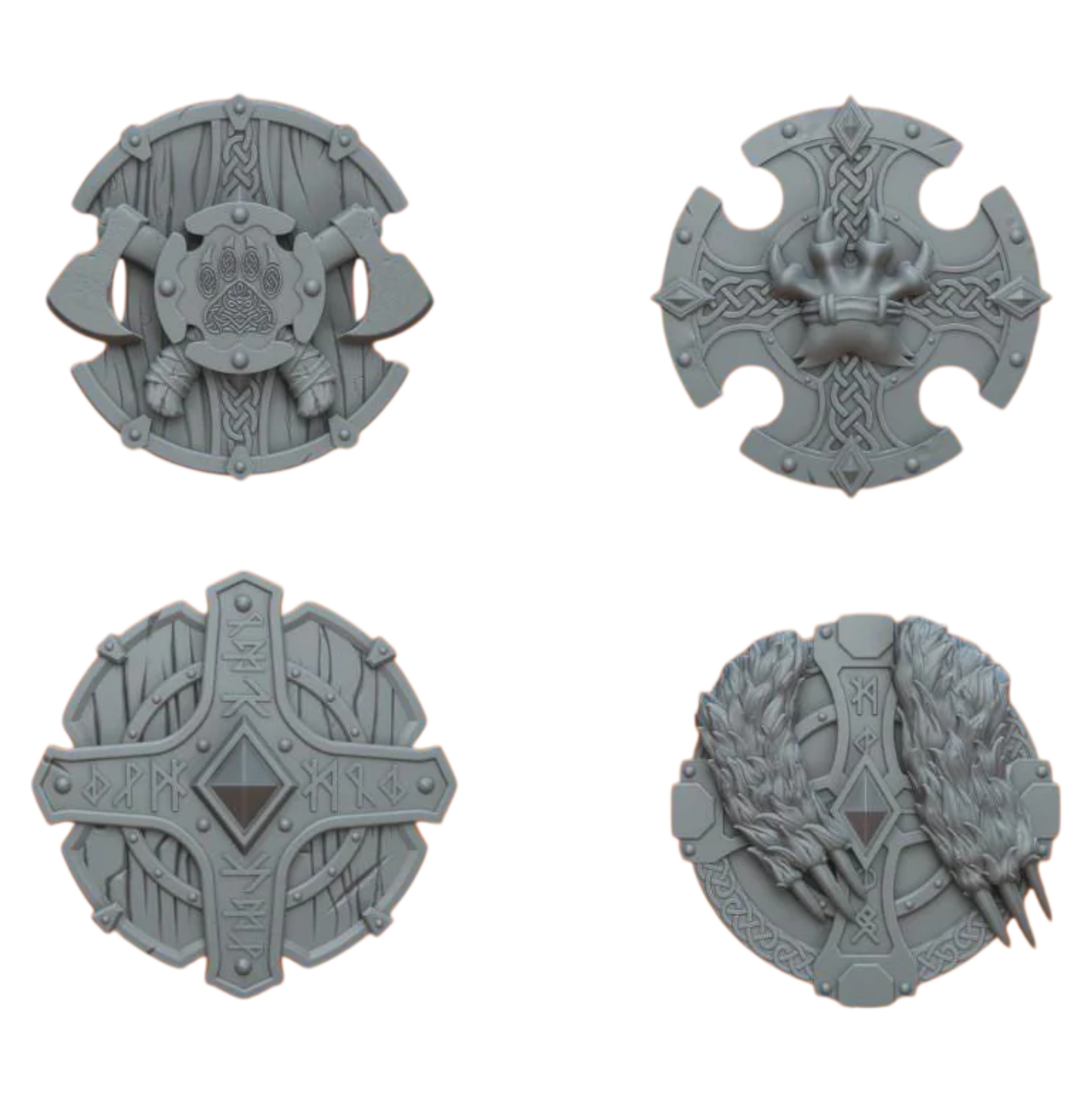 Pack x4 Space Vikings Shields set 2 - 32 mm