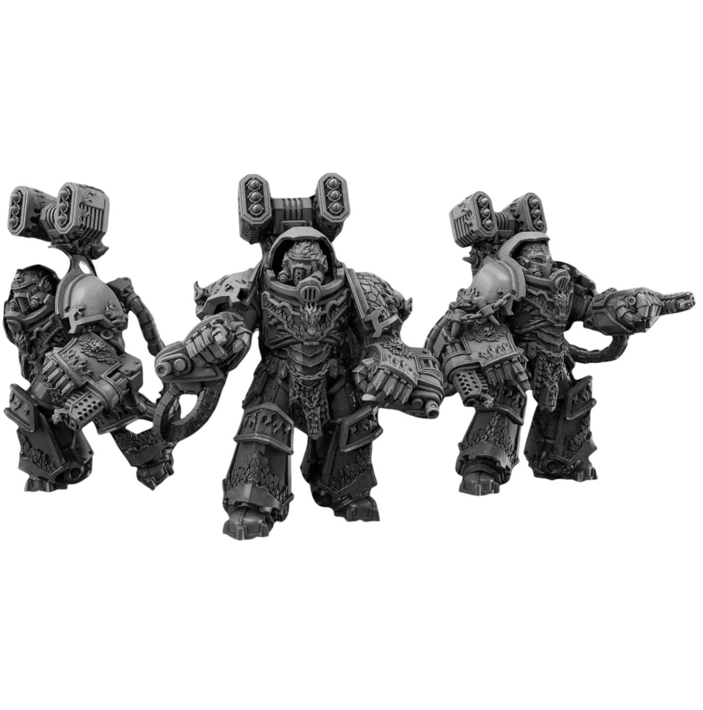 PACK Figurine Flame Lizards Vanquisher Squad (BuildKit) -  32 mm / Epic Forge Miniatures - EightLegsMiniatures
