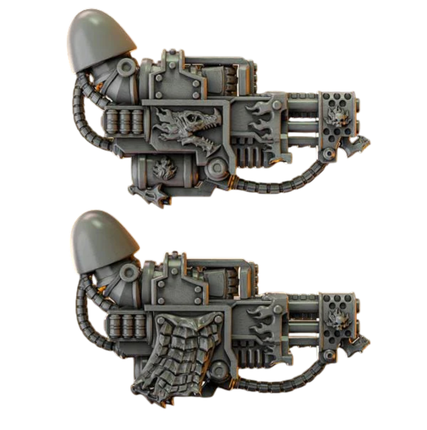 kitbashing Pack x4  Flamer Lizards (BuildKit) -  32 mm / Epic Forge Miniatures