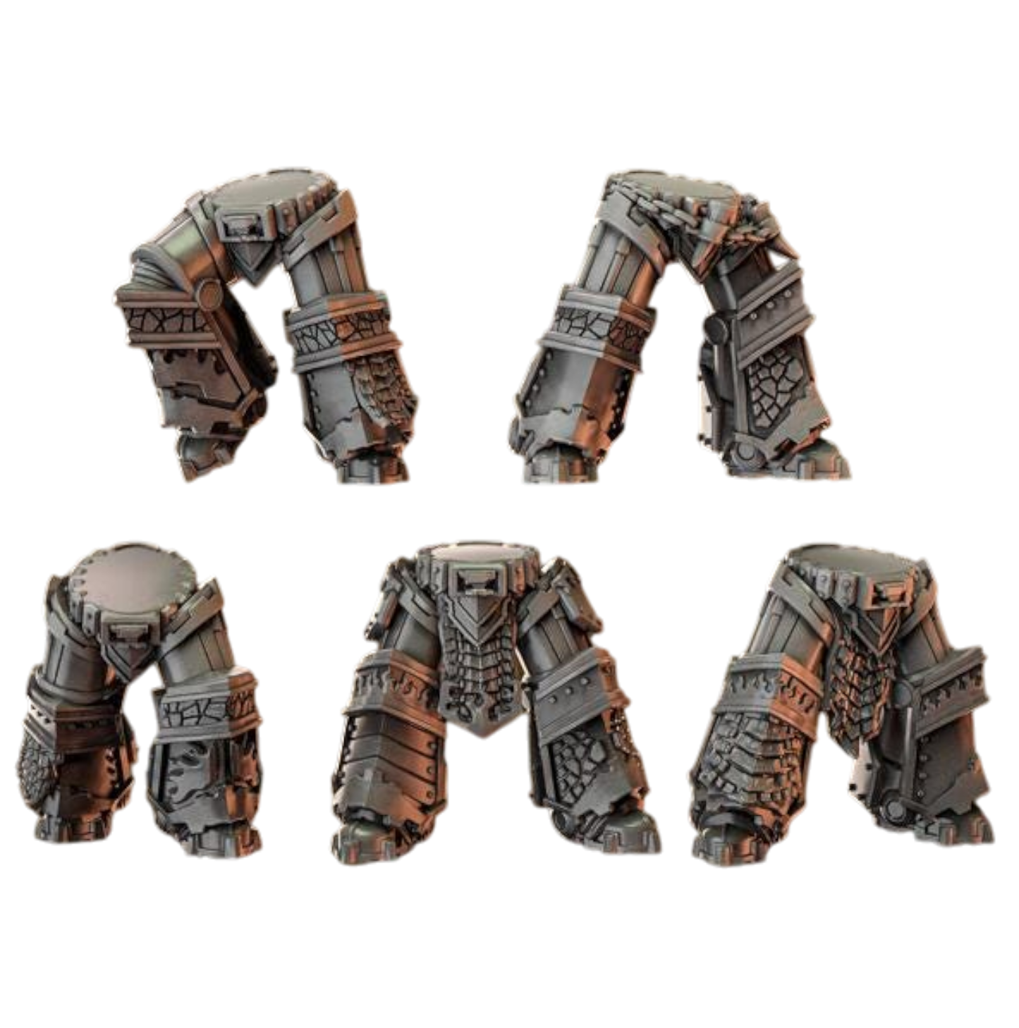 kitbashing Pack x5 Heavy Armor Flame Lizards Legs (BuildKit) -  32 mm